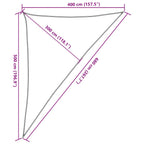 Vela Parasole 160 g/m² Bianca 4x5x6,8 m in HDPE