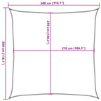 Vela Parasole 160 g/m² Terracotta 3x3 m in HDPE