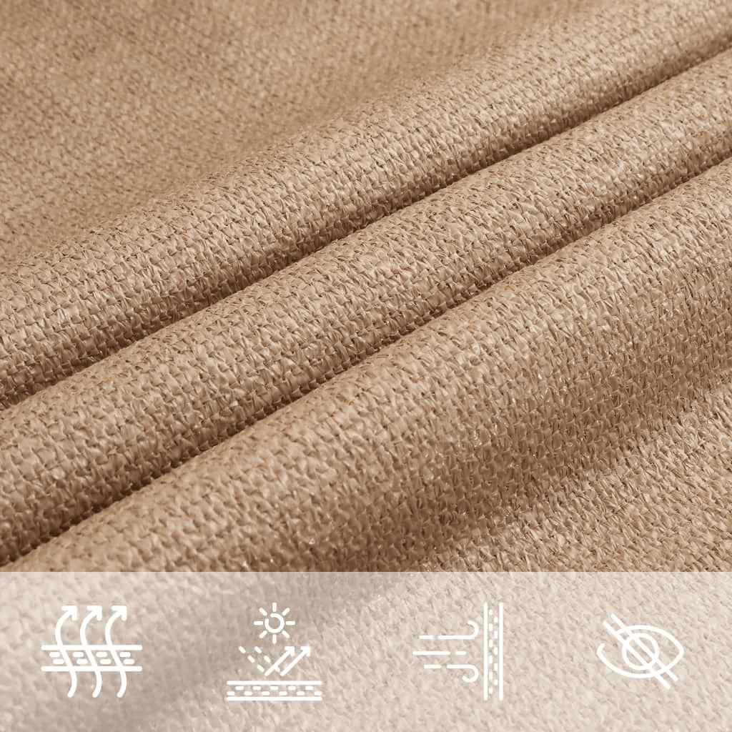 Vela Parasole 160 g/m² Tortora 3x6 m in HDPE