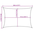 Vela Parasole 160 g/m² Tortora 6x8 m in HDPE