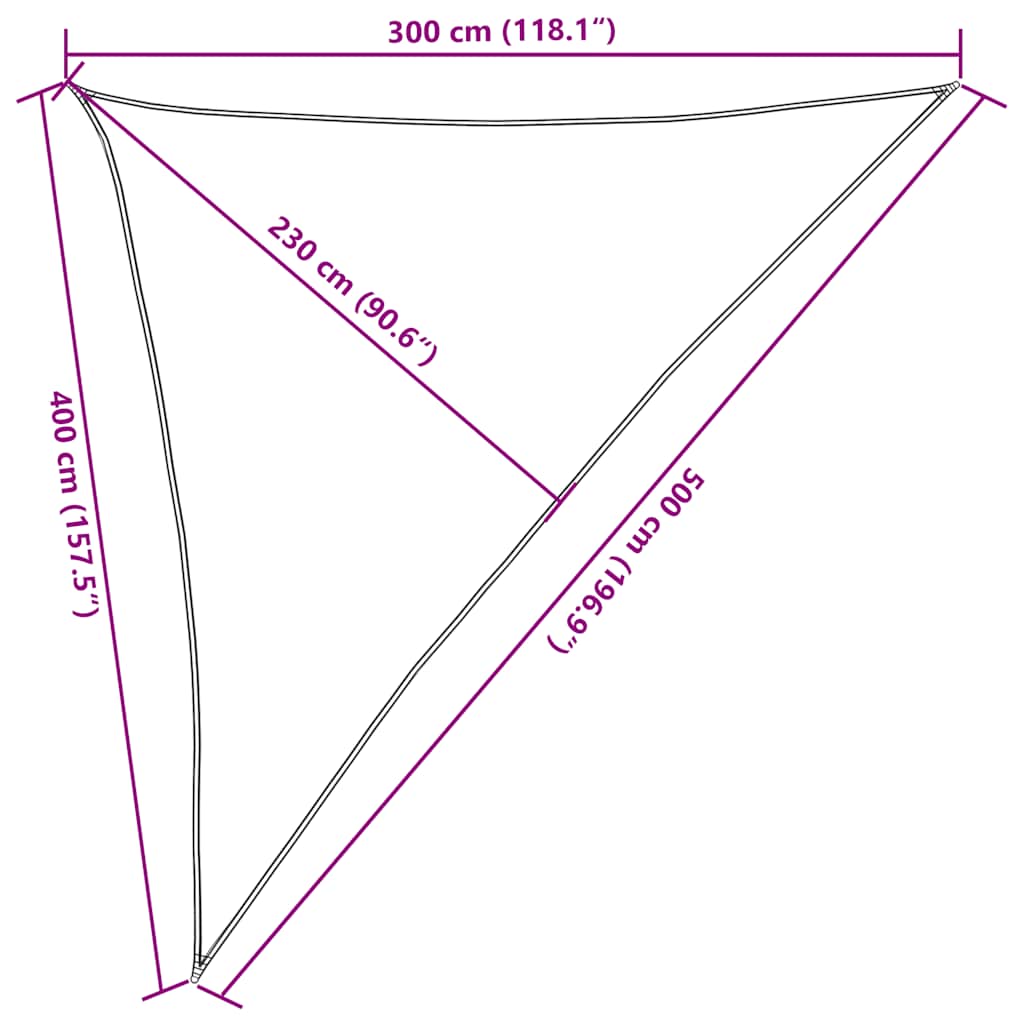 Vela Parasole 160 g/m² Grigio Talpa 3x4x5 m in HDPE