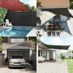 Vela Parasole 160 g/m² Verde Scuro 5x7x7 m in HDPE