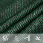 Vela Parasole 160 g/m² Verde Scuro 5x7x7 m in HDPE