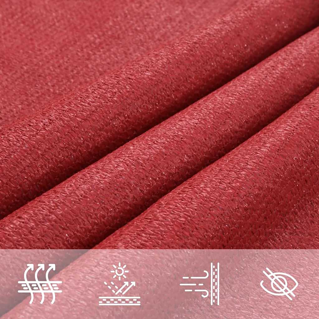 Vela Parasole 160 g/m² Rossa 3x4,5 m in HDPE