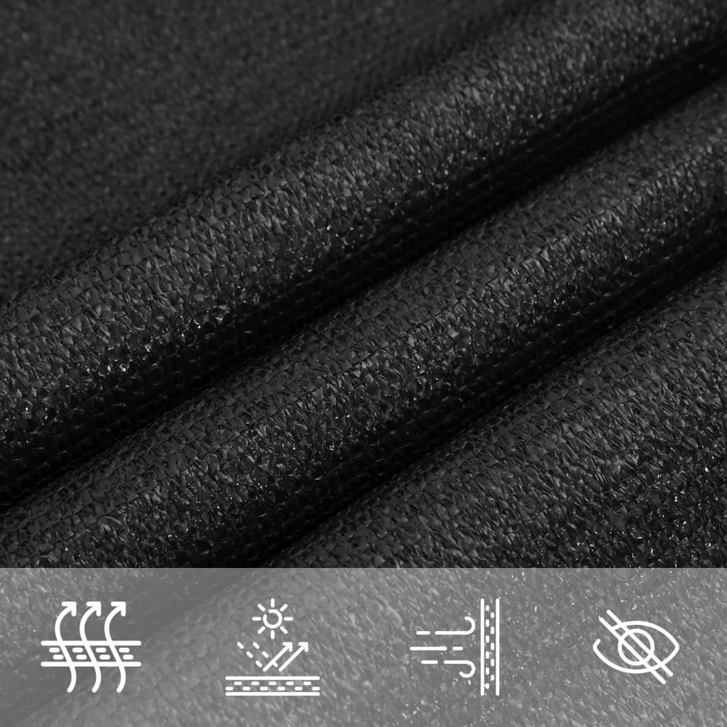 Vela Parasole 160 g/m² Nera 4x5x6,8 m in HDPE
