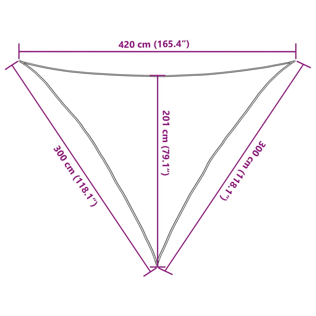 Vela Parasole 160 g/m² Marrone 3x3x4,2 m in HDPE
