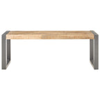 Tavolino da Salotto 110x60x40 cm in Legno di Mango Grezzo
