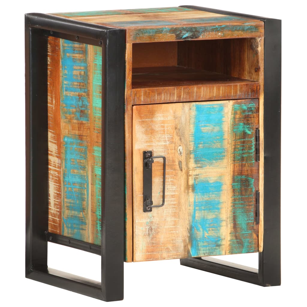 Comodino 40x35x55 cm in Legno Massello di Recupero