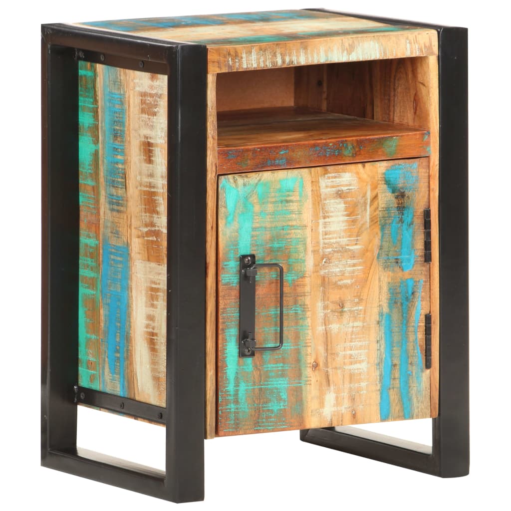 Comodino 40x35x55 cm in Legno Massello di Recupero