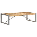 Tavolino da Salotto 140x70x40 cm in Legno di Mango Grezzo
