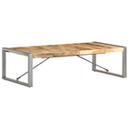 Tavolino da Salotto 140x70x40 cm in Legno di Mango Grezzo