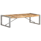 Tavolino da Salotto 140x70x40 cm in Legno di Mango Grezzo