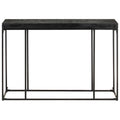 Tavolo Consolle Nero 110x35x76 cm Massello di Acacia e Mango