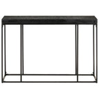 Tavolo Consolle Nero 110x35x76 cm Massello di Acacia e Mango