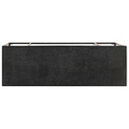 Tavolo Consolle Nero 110x35x76 cm Massello di Acacia e Mango