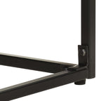 Tavolo Consolle Nero 110x35x76 cm Massello di Acacia e Mango