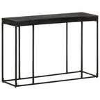 Tavolo Consolle Nero 110x35x76 cm Massello di Acacia e Mango
