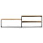 Mobile Porta TV 180x30x50cm in Legno di Mango Grezzo