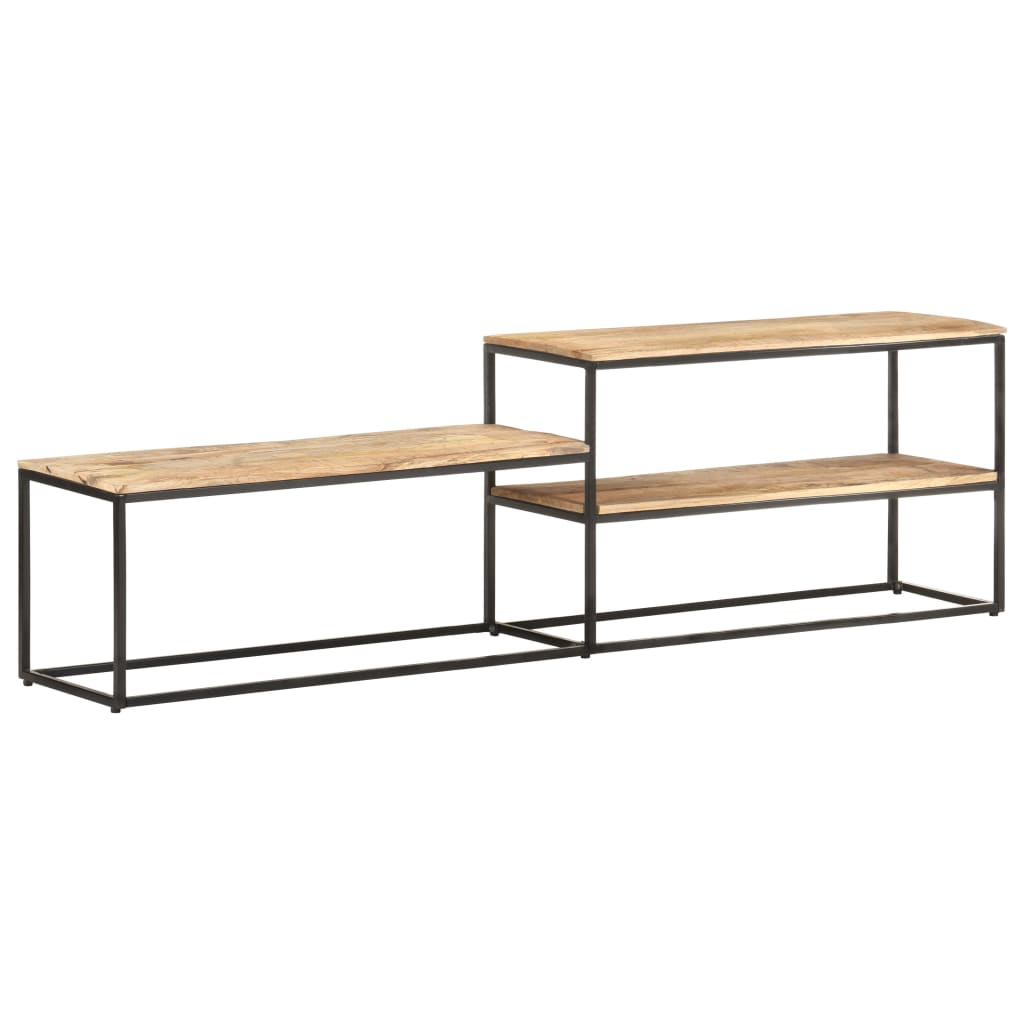 Mobile Porta TV 180x30x50cm in Legno di Mango Grezzo