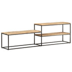 Mobile Porta TV 180x30x50cm in Legno di Mango Grezzo