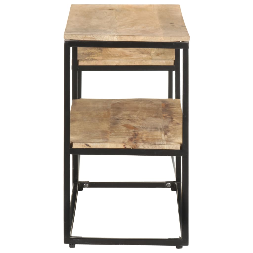 Mobile Porta TV 180x30x50cm in Legno di Mango Grezzo