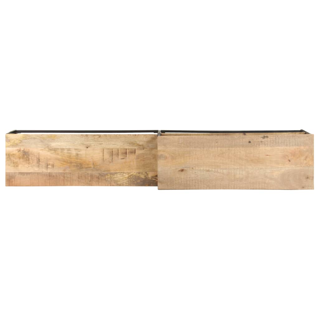 Mobile Porta TV 180x30x50cm in Legno di Mango Grezzo