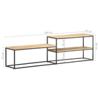 Mobile Porta TV 180x30x50cm in Legno di Mango Grezzo