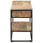 Mobile Porta TV 130x30x45 cm in Legno Massello di Mango Grezzo