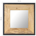 Specchio 50x50 cm in Legno Massello di Mango