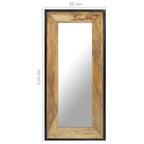 Specchio 110x50 cm in Legno Massello di Mango
