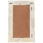Specchio Bianco 80x50 cm in Legno Massello di Mango