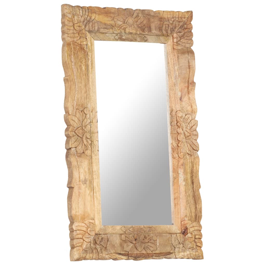 Specchio 80x50 cm in Legno Massello di Mango