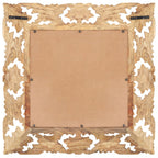 Specchio Intagliato a Mano 50x50 cm in Legno Massello di Mango