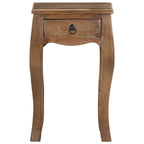 Comodino 28x28x46 cm in Legno Massello di Mango