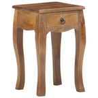 Comodino 28x28x46 cm in Legno Massello di Mango