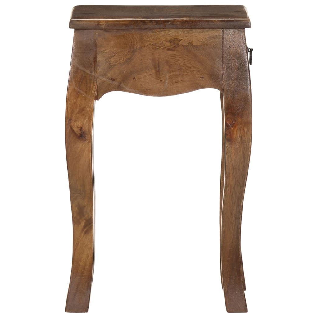 Comodino 28x28x46 cm in Legno Massello di Mango