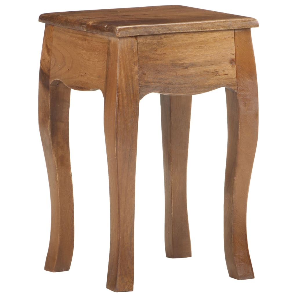 Comodino 28x28x46 cm in Legno Massello di Mango