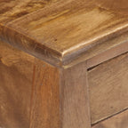 Comodino 28x28x46 cm in Legno Massello di Mango