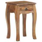 Comodino 28x28x46 cm in Legno Massello di Mango