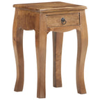 Comodino 28x28x46 cm in Legno Massello di Mango