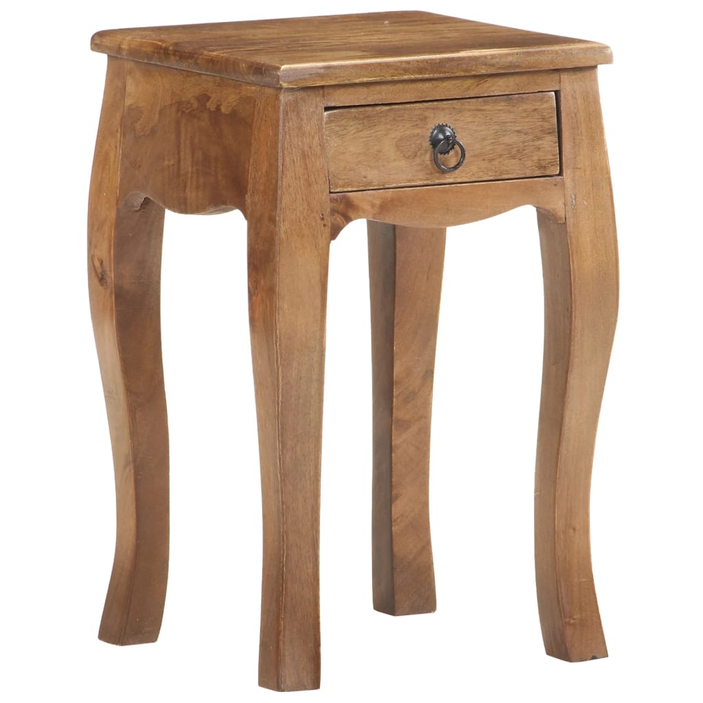 Comodino 28x28x46 cm in Legno Massello di Mango