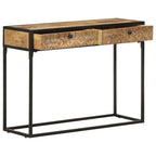 Tavolo Consolle 100x35x75 cm in Legno Massello di Mango
