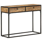 Tavolo Consolle 100x35x75 cm in Legno Massello di Mango