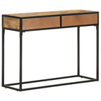 Tavolo Consolle 100x35x75 cm in Legno Massello di Mango