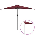 Ombrellone Balcone Palo in Alluminio Bordò 300x155x223cm a Metà