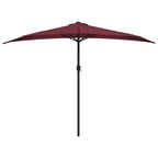 Ombrellone Balcone Palo in Alluminio Bordò 300x155x223cm a Metà