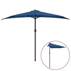Ombrellone Balcone Palo in Alluminio Blu 300x155x223cm a Metà