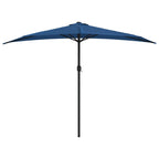Ombrellone Balcone Palo in Alluminio Blu 300x155x223cm a Metà
