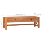 Mobile TV 140x40x45 cm in Legno di Teak