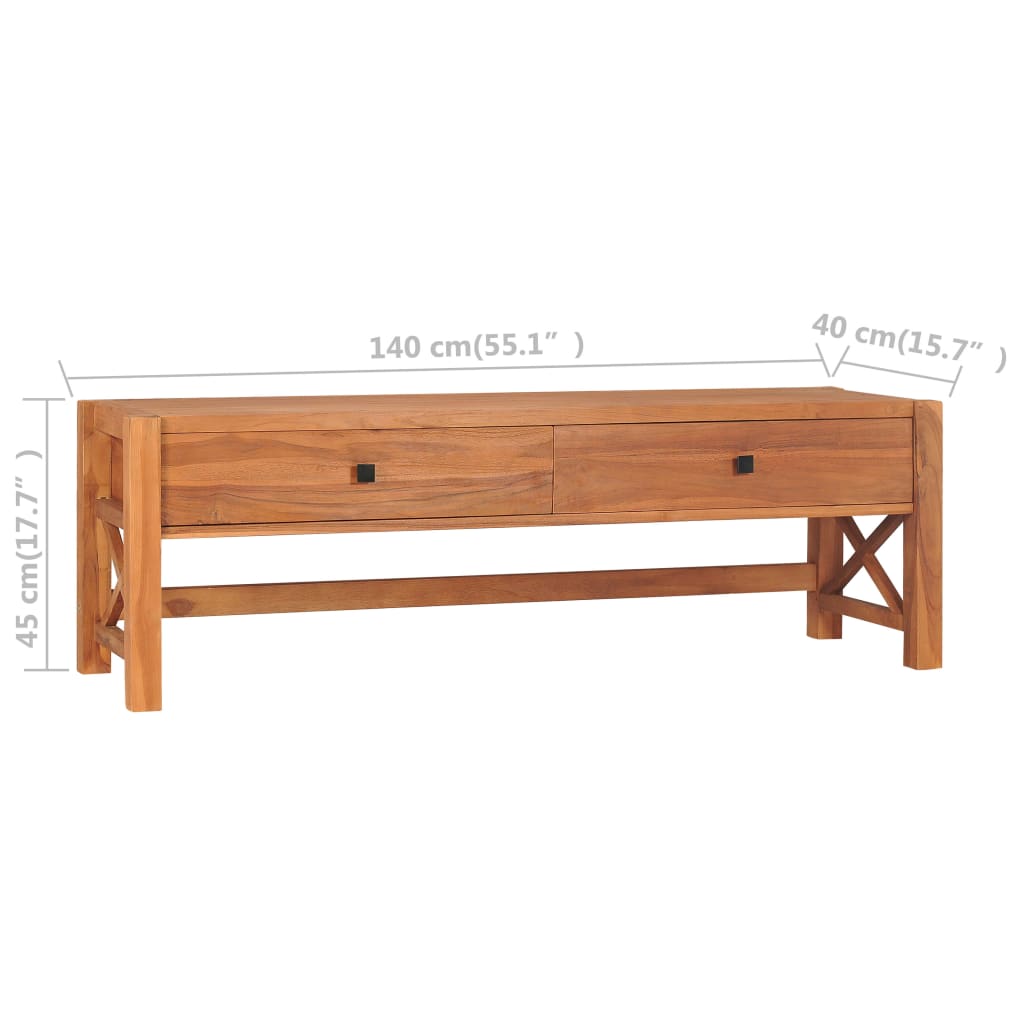 Mobile TV 140x40x45 cm in Legno di Teak